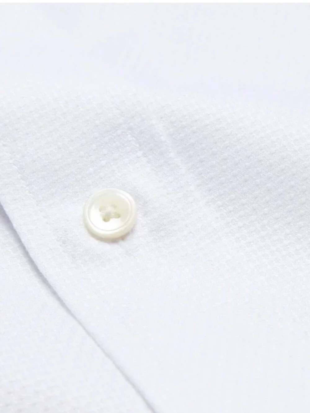 NWOT Banana Republic White Dobby Slim-Fit Wrinkle-Resistant Dress Shirt Size L